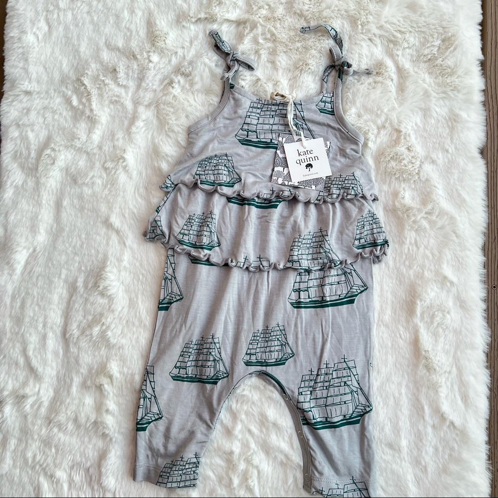 Kate Quinn Spaghetti Tie Ruffle Romper